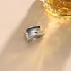 imageDainty Oblate Silk Scarf Ring Brooch for Women Minimalist Geometric Shawl Scarves Buckle Wrap Clasp Clip Rings Brooches Fashion Dress Accessories JewelrySilver
