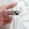 imageDainty Oblate Silk Scarf Ring Brooch for Women Minimalist Geometric Shawl Scarves Buckle Wrap Clasp Clip Rings Brooches Fashion Dress Accessories JewelrySilver