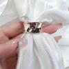 imageDainty Oblate Silk Scarf Ring Brooch for Women Minimalist Geometric Shawl Scarves Buckle Wrap Clasp Clip Rings Brooches Fashion Dress Accessories JewelryRose Gold