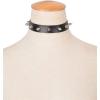 imageDtja Punk PU Leather Choker Necklace for Women Girls Men Black Adjustable Spike Cone Wide Collar Retro Gothic Halloween Hip Hop Jewelry Gift for Friend