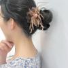 imageLady Fascinator Feather Flower Brooch for Women Elegant Shell Pearl Mesh Blossom Hair Clip Wedding Corsage Lapel Pin Bridal Hairband Derby Hat Cocktail Party Costume Accessories WhiteBrown