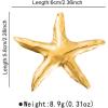 imageOcean Starfish Brooch Pin for Women Gold Plated Stainless Steel Fashion Sea Star Marine Style Brooches Lapel Pins Cute Dress Accessories Birthday Beachy Party Jewelry GiftGold