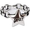 imageSilvery Star Chain Open Band Ring for Women Girls Statement Adjustable Expandable Punk Hip Hop Comfort Fit Finger Knuckle Rings Fashion Vintage Party Lucky Jewelry