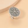 imageVintage Round Star Statement Ring for Women Girls Boho Expandable Adjustable Open Wrap Finger Rings Comfort Fit Bohemian Jewelry Silver Tone Size 78