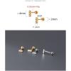image18g Mini CZ Bar Earrings Sterling Silver for Women Girls 14K Gold Plated Minimalist Tiny Short Bars Barbell 3mm Ball Stud Tragus Post Screw Back Hypoallergenic Dainty Piercing Body Jewelry Nickel FreeYellow