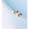 image20G CZ Gold Plated Stud Earrings for Women S925 Sterling Silver Cartilage Princess Cut Cubic Zirconia Ball Bead Helix Barbell Tragus Post Screw Back Earrings Hypoallergenic