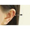image20G CZ Gold Plated Stud Earrings for Women S925 Sterling Silver Cartilage Princess Cut Cubic Zirconia Ball Bead Helix Barbell Tragus Post Screw Back Earrings Hypoallergenic