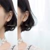 imageCZ Leaf Flower Stud Earrings 20g Cartilage Tragus for Women Girls Sterling Silver Crystal Diamond Cluster Piercing Ear Dainty Shiny Daisy Tiny Ball Screw Back Barbell Hypoallergenic Jewelry