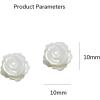 imageCute Shell Pearl Flower Stud Earrings for Women S925 Sterling Silver Hypoallergenic Small White Rose Floral Statement Cartilage Tragus Post Pin Fashion Birthday Wedding Jewelry