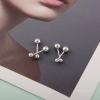 imageDtja 26PCS 20G Small Ball Stud Earrings for Women Girls S925 Sterling Silver Cartilage Cute Tiny Helix Barbell Ear Lobe Piercing Screw Tragus Hypoallergenic Fashion Jewelry
