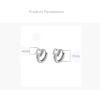 imageMini Princess Round Cut CZ Small Hoop Cartilage Earrings for Women Teen Girls S925 Sterling Silver Tiny Square Crystal Diamond Hypoallergenic Dainty Sleeper Hoops Jewelry Gifts for Petite Ear 7mm