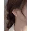 imageMinimalist Line Cuff Stud Earrings for Women 925 Sterling Silver Hypoallergenic Small Double Curved Bar Linear Drop Dangle Unique Simple Jewelry