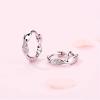 imageTwisted Cubic Zirconia Small Hoop Earrings for Women Girls 925 Sterling Silver Hypoallergenic Minimalist CZ Huggie Hoops Cartilage Fashion Geometrical Jewelry