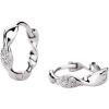 imageTwisted Cubic Zirconia Small Hoop Earrings for Women Girls 925 Sterling Silver Hypoallergenic Minimalist CZ Huggie Hoops Cartilage Fashion Geometrical Jewelry
