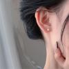 imageCute Rabbit Flower Stud Sterling Silver Earrings for Women Girls Hypoallergenic Tiny Small Animal 18g Piercing Studs Cartilage Tragus Post Dainty Cat Eye Moon Stone Jewelry Gifts Birthday EasterRose Gold