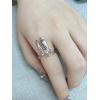 imageDtja Pink CZ Rabbit Statement Stacking Ring for Women Silver Plated Love Heart Star Crystal Zirconia Animal Bunny Pet Ear Adjustable Promise Open Wrap Finger Rings Comfort Fit Easter Birthday Jewelry