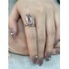 imageDtja Pink CZ Rabbit Statement Stacking Ring for Women Silver Plated Love Heart Star Crystal Zirconia Animal Bunny Pet Ear Adjustable Promise Open Wrap Finger Rings Comfort Fit Easter Birthday Jewelry