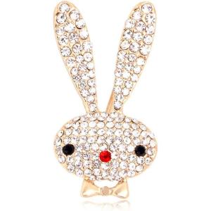 imageTwinkle Rhinestone Rabbit Animal Brooch Pin for Women Girls Teens Pave Crystal Bowknot Bunny Pet Brooches Lapel Pins Cute Dress Accessories Birthday Easter Holiday Jewelry Gift for Daughter Friend