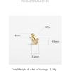 image20g Tiny Cute Mouse Stud Sterling Silver Earrings for Women Cubic Zirconia Mini Small Barbell Ball Studs Cartilage Tragus 4 mm Bead Screw Back Piercing Body Jewelry Holiday Birthday Souvenir GiftsGold Pink