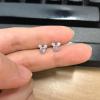 image20g Tiny Cute Mouse Stud Sterling Silver Earrings for Women Cubic Zirconia Mini Small Barbell Ball Studs Cartilage Tragus 4 mm Bead Screw Back Piercing Body Jewelry Holiday Birthday Souvenir GiftsSilver Pink