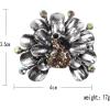 imageCZ Peacock Stretch Wedding Ring for Women Girls Silver Plated AB Crystal Vintage Animal Tail Statement Expandable Band Knuckle Rings Comfort Fit Finger Size 65 to 9 Retro Boho Y2K Jewelry Dainty Gift
