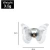 imageDtja CZ Chiffon Butterfly Statement Ring for Women Silver Tone Expandanble Adjustable Blue Wings Open Wrap Rings Comfort Fit Vintage Wedding Engagement Valentine Party Jewelry