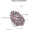 imageDtja CZ Dragonfly Wedding Statement Ring for Women Girls Oxidized Silver Plated Cubic Zirconia Filigree Wide Band Finger Rings Comfort Fit Vintage Birthday Party Prom Jewelry Gift Size 8