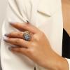imageOcean Starfish Statement Ring for Women Wide Vintage Blue Purple Crystal CZ Band Cocktail Party Rings Big Chunky Antique Exaggerated Jewelry Dainty