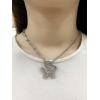 imageDtja Butterfly Toggle Clasp Stainless Steel Choker Pendant Necklace for Women Girls Fashion Punk Rock Safety Pin Link Charm Chain OT Clasps BFF Y2K Jewelry Gift 18 Inch