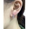 imageSmall CZ Feather Cuff Wrap Earrings for Women 925 Sterling Silver Cubic Zirconia Leaf Climber Crawler Hypoallergenic Dangle Drop Jewelry Birthday Wedding Anniversary