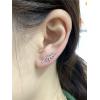 imageSmall CZ Feather Cuff Wrap Earrings for Women 925 Sterling Silver Cubic Zirconia Leaf Climber Crawler Hypoallergenic Dangle Drop Jewelry Birthday Wedding Anniversary