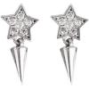 imageCute Star Spike Earrings 925 Sterling Silver Tiny Small Crystal Stud Cartilage Earring Mini Charms Drop Dangle Hypoallergenic Piercing Jewelry Dainty Christmas Birthday Jewelry