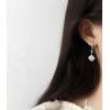 imageCZ Vintage Dangle Hoop Earrings for Women S925 Sterling Silver with Charms SilverTone Pave Cubic Zirconia Leverback Filigree Flower Dangling Stud Wedding Retro Bridal Prom Antique Jewelry