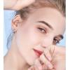 imageCZ Wedding Daisy Flower Earrings for Women Silver Plated Cubic Zirconia Cute Sunflower Small Hoop Lever Back Huggie Hoops Earring Nickel Free Birthday Party Vacation Jewelry Gift Clear