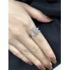 imageDtja CZ Falling Petal Flower Wedding Ring for Women Silver Plated Rhinestone Statement Engagement Expandable Adjustable Open Wrap Finger Rings Comfort Fit Fashion Crystal Jewelry Valentine Birthday