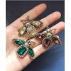 imageRhinestone Bee Brooch Pin for Women Men Fashion Crystal Vintage Green CZ Emerald Insect Animal Brooches Lapel Pins Dainty Dress Accessories Jewelry Boutonniere Corsage for Hat Bag Suit Tie Wedding BirthdayGold