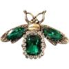 imageRhinestone Bee Brooch Pin for Women Men Fashion Crystal Vintage Green CZ Emerald Insect Animal Brooches Lapel Pins Dainty Dress Accessories Jewelry Boutonniere Corsage for Hat Bag Suit Tie Wedding BirthdayGold