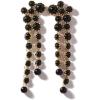 imageRound Circle Long Fringe Dangle Drop Earrings for Women GoldToned Vintage Birthstone Tassel Statement Charms Elegant Lightweight Birthday Holiday 50s 60s JewelryBlack