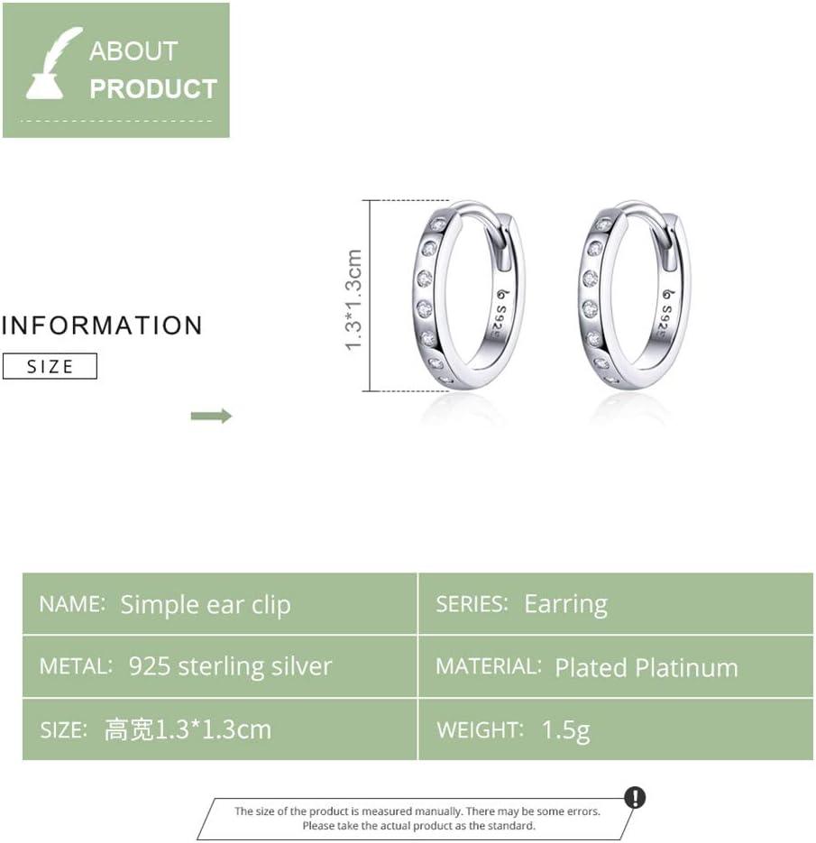 imageCZ Small Hoop Earrings for Women Teen Girls 925 Sterling Silver Cubic Zirconia Cuff Cartilage Ear Tiny Hinged Huggie Diamond Hoops Hypoallergenic Jewelry Wedding Birthday Gift 9mm