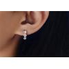 imageBlossom Small CZ Flower Hoop Earrings for Women 925 Sterling Silver Cubic Zirconia Huggie Cute Daisy Flowers Cartilage Hoops Hypoallergenic Dainty Birthday Wedding Jewelry Gifts for Mom Daughter