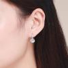 imageCubic Zirconia Leverback Dangle Hoop Earrings for Women 925 Sterling Silver Huggie Charm Round Halo CZ Drop Dangling Clip on Stud Earrings Dainty Wedding Jewelry Bridal Gift