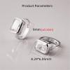 imageDainty Rectangle CZ Small Hoop 925 Sterling Silver Earrings for Women Girls Hypoallergenic Bezel Cubic Zirconia Cute Huggie Hoops Cartilage Earring Fashion Minimalist Wedding Engagement Jewelry Gifts 9mm