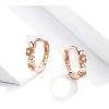 imageDouble Love Heart Cubic Zirconia Sleeper Small Hoop Earrings for Women Teen Girls S925 Sterling Silver Cartilage Tiny Cute CZ Huggie Hoops Clip Hypoallergenic for Sensitive Ear 14K Rose Gold Plated