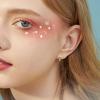 imageDouble Love Heart Cubic Zirconia Small Hoop Earrings for Women Girls 925 Sterling Silver Cartilage Tiny Cute Huggie Hoops Hypoallergenic Nickel Free Holiday Jewelry Gifts for Her Rose GoldTone