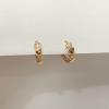 imageDouble Love Heart Cubic Zirconia Small Hoop Earrings for Women Girls 925 Sterling Silver Cartilage Tiny Cute Huggie Hoops Hypoallergenic Nickel Free Holiday Jewelry Gifts for Her Rose GoldTone
