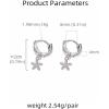 imageFlower Small Hoop Earrings for Women Girls 925 Sterling Silver Cute Charms Dangle Drop Tiny Chunky Huggie Hoops Cartilage 18G Piercing Cuff Wrap Clip Fashion Minimalist Jewelry Gifts Silver