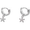 imageFlower Small Hoop Earrings for Women Girls 925 Sterling Silver Cute Charms Dangle Drop Tiny Chunky Huggie Hoops Cartilage 18G Piercing Cuff Wrap Clip Fashion Minimalist Jewelry Gifts Silver