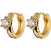 imageMinimalist Huggie Hoop Earrings for Women Teen Girls 925 Sterling Silver Cubic Zirconia Small Hoop Tiny Cartilage 14K Gold Plated Jewelry Dainty CZ Gifts