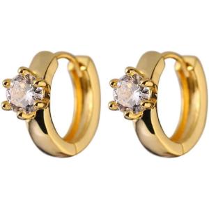 imageMinimalist Huggie Hoop Earrings for Women Teen Girls 925 Sterling Silver Cubic Zirconia Small Hoop Tiny Cartilage 14K Gold Plated Jewelry Dainty CZ Gifts