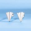 image20G Tiny Paper Airplane Ball Cartilage Stud Earrings for Women S925 Sterling Silver Hypoallergenic Mini Cute Plane Studs Tragus Screw Back Post Airline Jewelry Dainty Gifts Souvenir